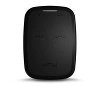 WHY EVO NOA Radiocomando Multifrequenza da 280 a 868 MHz Apricancello Rolling Code Codice Fisso Autoapprendente 4 in 1 Telecomando Garage Cancello Programmabile a Lungo Raggio (Licorice Black)