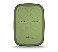 WHY EVO NOA Telecomando rolling code multifrequenza da 280 a 868 mhz, apricancello autoapprendente programmabile, radiocomando ad ampio raggio con 4 pulsanti Olive Green