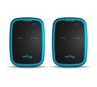WHY EVO NOA - Telecomando universale a 4 pulsanti, codice fisso programmabile o codice rotante, frequenze 433 o 868 MHz, per cancelli e porte del garage (Sky Blue Set di 2 telecomandi)