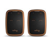 WHY EVO NOA - Telecomando universale a 4 pulsanti, programmabile codice fisso o codice rotante, frequenze 433 o 868 MHz, per cancelli e porte da garage (Tabac Wild Set di 2 telecomandi)