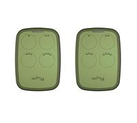 WHY EVO NOA - Telecomando universale a 4 pulsanti, programmabile codice fisso o codice rotante, frequenze 433 o 868 MHz, per cancelli e porta del garage (verde oliva set di 2 telecomandi)