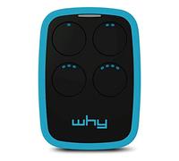 WHY EVO Telecomando rolling code multifrequenza da 280 a 868 mhz, apricancello autoapprendente programmabile, radiocomando ad ampio raggio con 4 pulsanti Blue Sky Blue