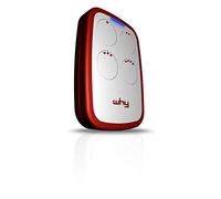 WHY EVO Telecomando rolling code multifrequenza da 280 a 868 mhz, apricancello autoapprendente programmabile, radiocomando ad ampio raggio con 4 pulsanti Rosso Red Granade
