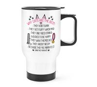 Why Gatti Sono il Miglior Viaggio Tazza con Manico - Pazzo Cat Lady Termiche