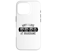 Why I Lose At Boardgame Carte Dadi Gioco Da Tavolo Custodia per iPhone 16 Pro