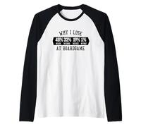 Why I Lose At Boardgame Carte Dadi Gioco da Tavolo Maglia con Maniche Raglan