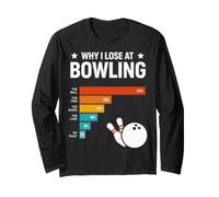Why I Lose at Bowling Lover Retro Funny Bowler Men Women Maglia a Manica