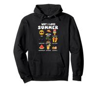 Why I Love Summer Beach Sun Ice Cream Ragazzi Ragazze Bambini Felpa con Cappuccio