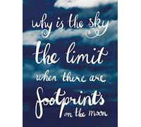 Why Is The Sky The Limit perché, con Scritta in Inglese, 40 x 50 cm, Tela Stampe, Multicolore