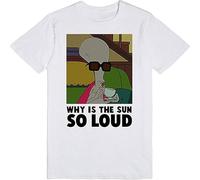 Why is The Sun So Loud Roger American Dad Mens T-Shirt White M