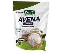 WHY NATURE AVENA FARINA ISTANTANEA - Farina Di Avena Istantanea Aromatizzata - Farina d'Avena Proteica - Gusto Mandorla - 1 Kg