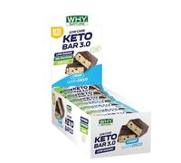 WHY NATURE KETOBAR 3.0 - Barrette Proteiche Ricoperte di Cioccolato - Snack Proteici per Dieta Chetogenica - Gusto Cocco - Box da 28 Pezzi - 30 gr
