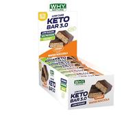WHY NATURE KETOBAR 3.0 - Barrette Proteiche Ricoperte di Cioccolato - Snack Proteici per Dieta Chetogenica - Gusto Wafer Nocciola - Box da 28 Pezzi - 30 gr