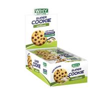 WHY NATURE SUPER COOKIE - Biscotto Proteico Con Gocce di Cioccolato - Senza Glutine e Low Sugars - Snack Proteici Gusto Pistacchio - Box da 15 Pezzi - 30 gr