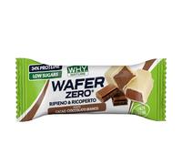WHY NATURE WAFER ZERO - Cialda di Wafer con ripieno proteico - Senza Glutine - Gusto Cacao e Cioccolato Bianco - 35 gr