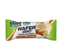 WHY NATURE WAFER ZERO - Cialda di Wafer con ripieno proteico - Senza Glutine - Gusto Caramello Salato e Cioccolato Bianco - 35 gr