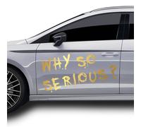 Why So Serious Etichetta Etichetta Oro Metallizzato Protezione Auto Accessorio