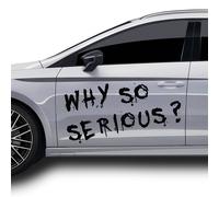 Why So Serious Iscrizione Etichetta Nero Lucido Protezione Auto Accessorio