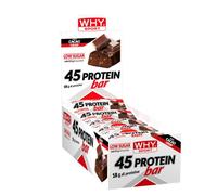 WHY SPORT 45 PROTEIN BAR - Barrette Proteiche con Proteine Concentrate - Snack Proteici Gusto Cacao Crisp - Box da 28 Barrette - 45 gr