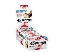 WHY SPORT 45 PROTEIN BAR - Barrette Proteiche con Proteine Concentrate - Snack Proteici Gusto Cocco Crisp - Box da 28 Barrette - 45 gr