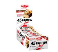 WHY SPORT 45 PROTEIN BAR - Barrette Proteiche con Proteine Concentrate - Snack Proteici Gusto Cookies Crisp - Box da 28 Barrette - 45 gr