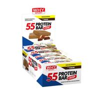 WHY SPORT 55 PROTEIN BAR - Barrette Proteiche con Vitamina C - Vitamina B6 - Creatina Monoidrata Creapure - Glutammina - Snack Proteici - Gusto Cacao - 55 gr - 30 Pezzi