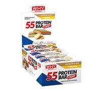 WHY SPORT 55 PROTEIN BAR - Barrette Proteiche con Vitamina C - Vitamina B6 - Creatina Monoidrata Creapure - Glutammina - Snack Proteici - Gusto Cioccolato al Latte e Biscotto - 55 gr - 30 Pezzi