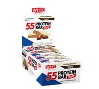 WHY SPORT 55 PROTEIN BAR - Barrette Proteiche con Vitamina C - Vitamina B6 - Creatina Monoidrata Creapure - Glutammina - Snack Proteici - Gusto Cioccolato Bianco e Cacao - 55 gr - 30 Pezzi