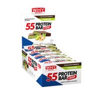 WHY SPORT 55 PROTEIN BAR - Barrette Proteiche con Vitamina C - Vitamina B6 - Creatina Monoidrata Creapure - Glutammina - Snack Proteici - Gusto Cioccolato Fondente e Pistacchio - 55 gr - 30 Pezzi