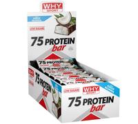 WHY SPORT 75 PROTEIN BAR - Barrette Proteiche con Proteine Concentrate - Snack Proteici Gusto Cocco - Box da 24 Barrette - 75 gr