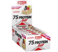 WHY SPORT 75 PROTEIN BAR - Barrette Proteiche con Proteine Concentrate - Snack Proteici Gusto Frutti di Bosco - Box da 24 Barrette - 75 gr