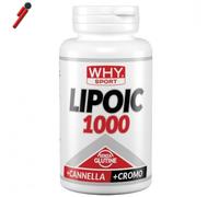 WHY Sport, Lipoic 1000, 60 cpr Acido Lipoico con Cannella e Cromo