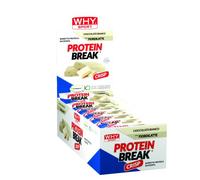 WHY SPORT PROTEIN BREAK - Barrette Proteiche con Vitamina C - Vitamina B6 - Creatina e Glutammina - Snack Proteici - Gusto Cioccolato Bianco e Fiordilatte - 30 gr - 30 Pezzi