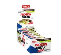 WHY SPORT PROTEIN BREAK - Barrette Proteiche con Vitamina C - Vitamina B6 - Creatina e Glutammina - Snack Proteici - Gusto Cioccolato Fondente e Pistacchio - 30 gr - 30 Pezzi