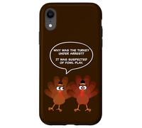 Why Was The Turkey Under Arrest? Funny Thanksgiving Dad Joke Custodia per iPhone XR