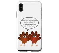 Why Was The Turkey Under Arrest? Funny Thanksgiving Dad Joke Custodia per iPhone XS Max