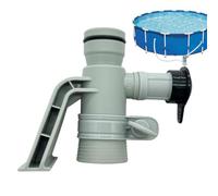 Whychstore Adattatore per tubo della piscina, valvola a stantuffo regolabile per sistemi di pulizia della piscina, per tubi standard per piscina e fortificazioni a vuoto