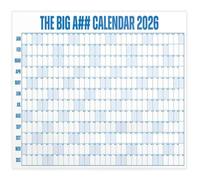 Whychstore Big A## Calendario da parete 2026, cancellabile a secco, 1,2 x 0,9 m, planner annuale con etichette colorate per il monitoraggio degli obiettivi, lavagna multicolore per ufficio e casa