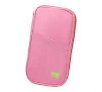 Whychstore Borsa porta documenti da viaggio per passaporto, biglietti e carte di credito, leggera e compatta, Come da immagine, Rosa