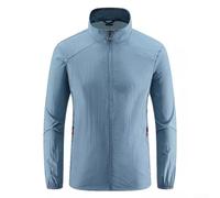 Whychstore Camicia da lavoro a maniche lunghe da uomo in seta ghiacciata sottile strato base per corsa e ufficio ad asciugatura rapida grigio M-2XL