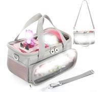 Whychstore Custodia portatile per Toniebox Starter Set, custodia per figurine, lettore audio, scatola da trasporto per lettore audio Toniebox e accessori per ascoltare, grigio