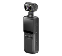 Whychstore Fotocamera 4K indossata dal corpo, registratore d'azione portatile a clip con display da 1,3" e registrazione in loop, ricaricabile tramite USB-C per lo sport