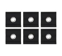 Whychstore Ganci per tende da campeggio, confezione da 6 ganci bianchi per tende a rullo per camper, resistenti ganci rivestiti in PVC per attrezzatura da campeggio all'aperto