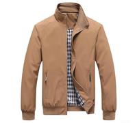 Whychstore Giacca a vento da uomo, impermeabile, leggera, con colletto alla coreana e 2 tasche, per escursioni all'aperto, dalla L alla 4XL