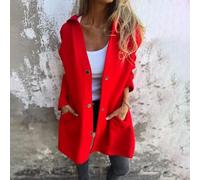 Whychstore Giacca impermeabile da donna con cappuccio, ripiegabile, leggera, con tasche, per camminare, M-2XL