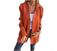 Whychstore Giacca impermeabile da donna con cappuccio, ripiegabile, leggera, con tasche, per camminare, M-2XL