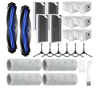 Whychstore Kit di ricambio per spazzola principale, spazzole laterali, sacchetti filtro e panno per mocio a rullo per aspirapolvere Ecovacs X8 Pro Omni e Yeedi S14 Plus