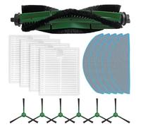 Whychstore Kit di ricambio spazzola principale, spazzole laterali, filtri e panni mocio per Roomba Combo Essential Y0140 Y0110 Y0112 Q0120 Robot Aspirapolvere, spazzola principale + 4 filtri + 5 panni