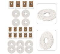 Whychstore Kit sacchetti sottovuoto in fibra superfine e panni per robot aspirapolvere Cecotec Conga 11090, set riutilizzabile da 8 o 16 pezzi, forte assorbimento e protezione del pavimento
