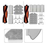 Whychstore Kit spazzola laterale principale, filtro e panno mocio per robot aspirapolvere ROPO Slim e Kewbily DL30 Pro - Nylon, microfibra, carta da filtro, 1 set